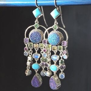 NICKY BUTLER LIMITED EDITION RAJ COLLECTION 925 Sterling Silver NB Earrings